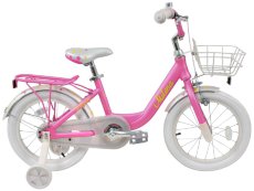 Детский велосипед для девочек с доп.колёсами TT Milena 16